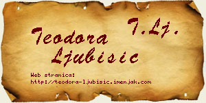 Teodora Ljubišić vizit kartica
